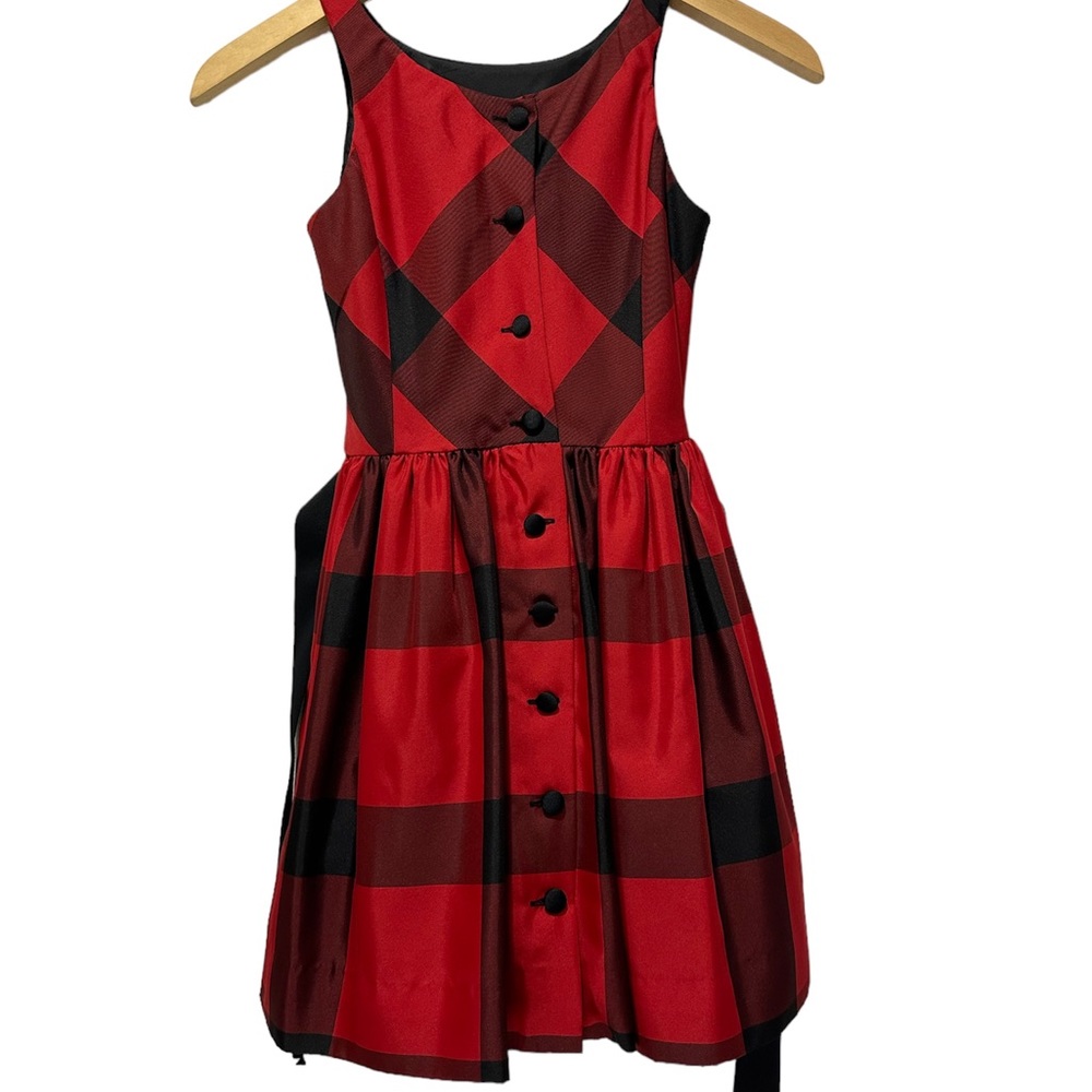 *RELISTED* Ralph Lauren Gorgeous Red and Black Plaid Dress Girls Size 8 - Picture 5 of 15